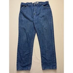 Vintage Faded Glory Original Mens Blue Jeans 40x32 Made in USA Straight Leg